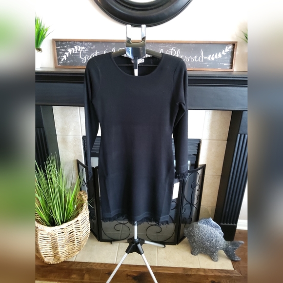 Nanette Lepore Black Sweater Dress - Picture 1 of 9